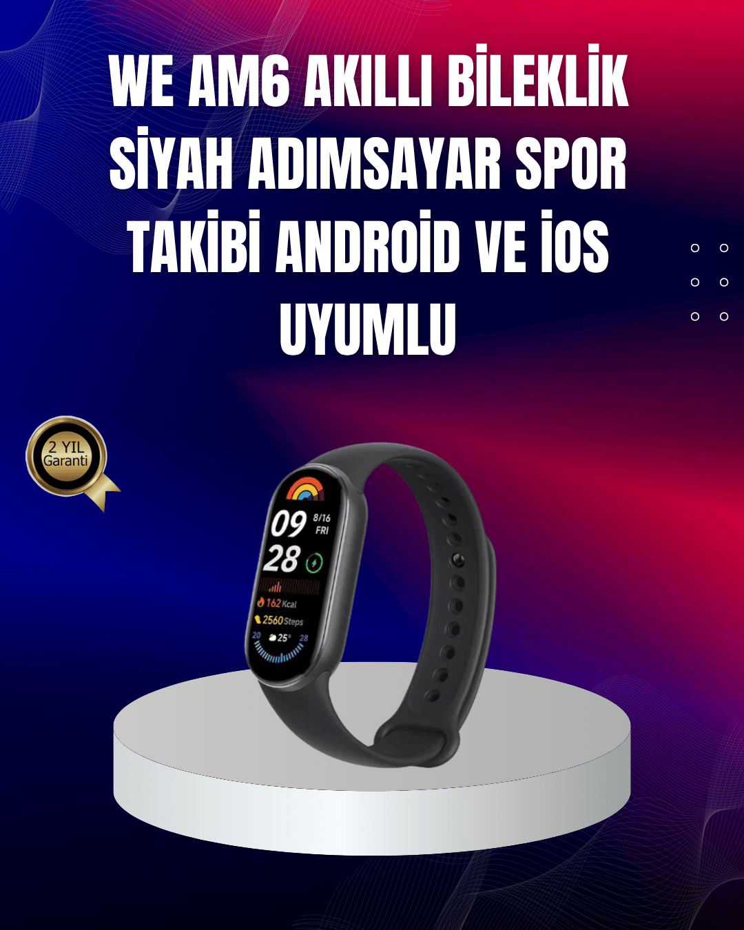 TPU ve Silikon Kordonlu Akıllı Bileklik – 20 Gün Bekleme Süresi
