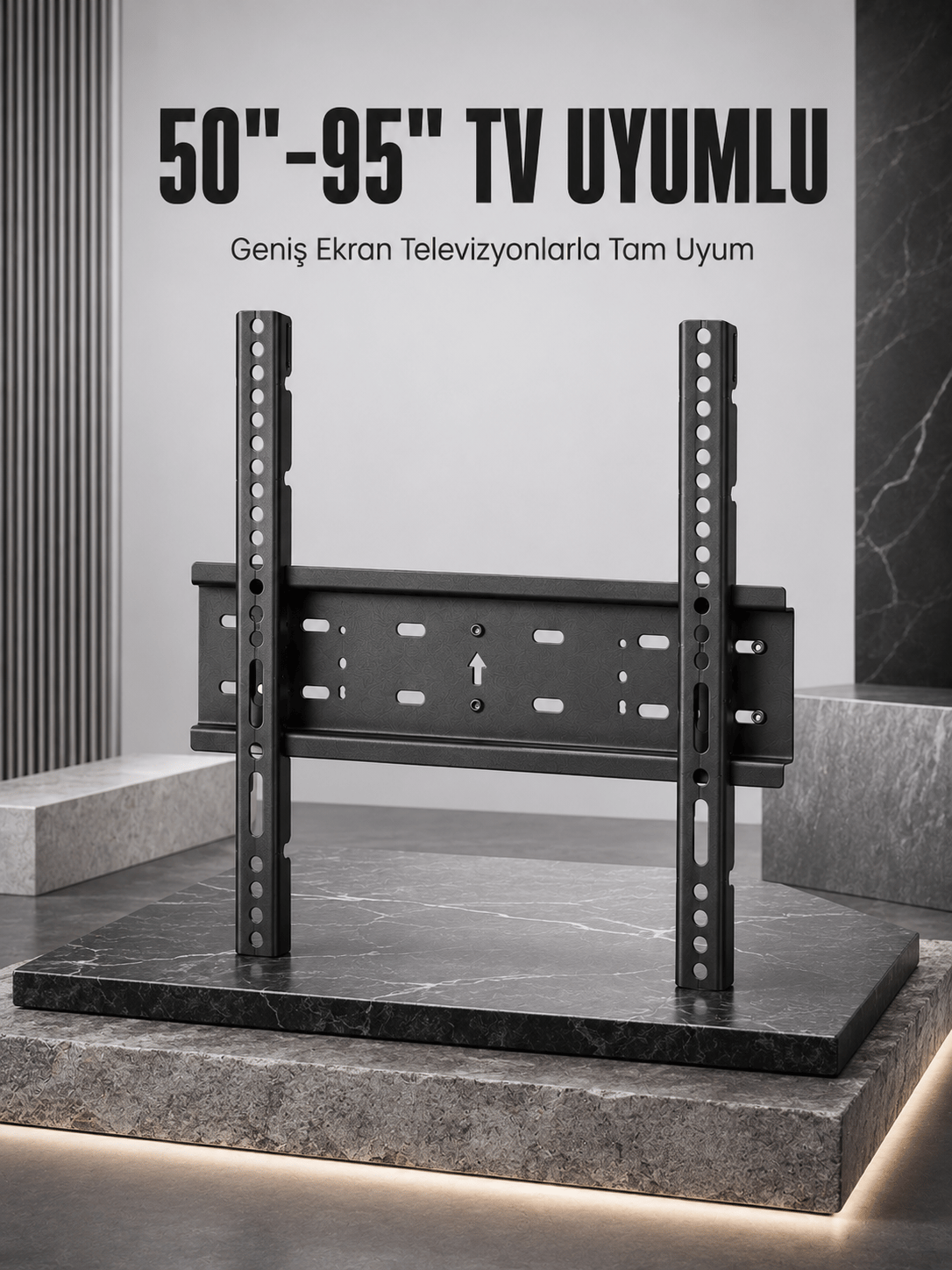 TV Duvar Askı Aparatı 50-95 İnç Uyumlu Güvenli Sabit Montaj
