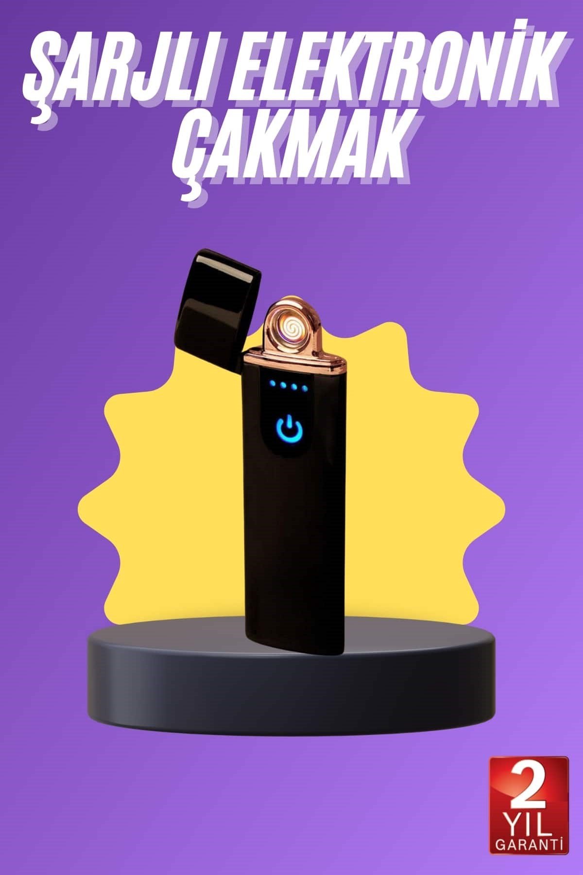 USB Şarjlı Alevsiz Çakmak Elektronik Çakmak Kamp Çakmağı