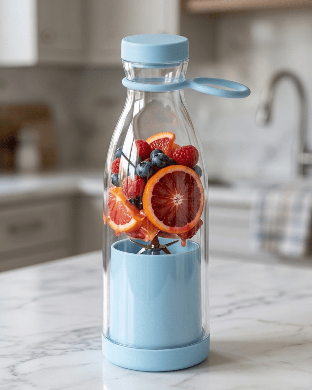 USB Şarjlı Mini Blender 380 ml Taşınabilir Smoothie Yapıcı Pratik Kullanım
