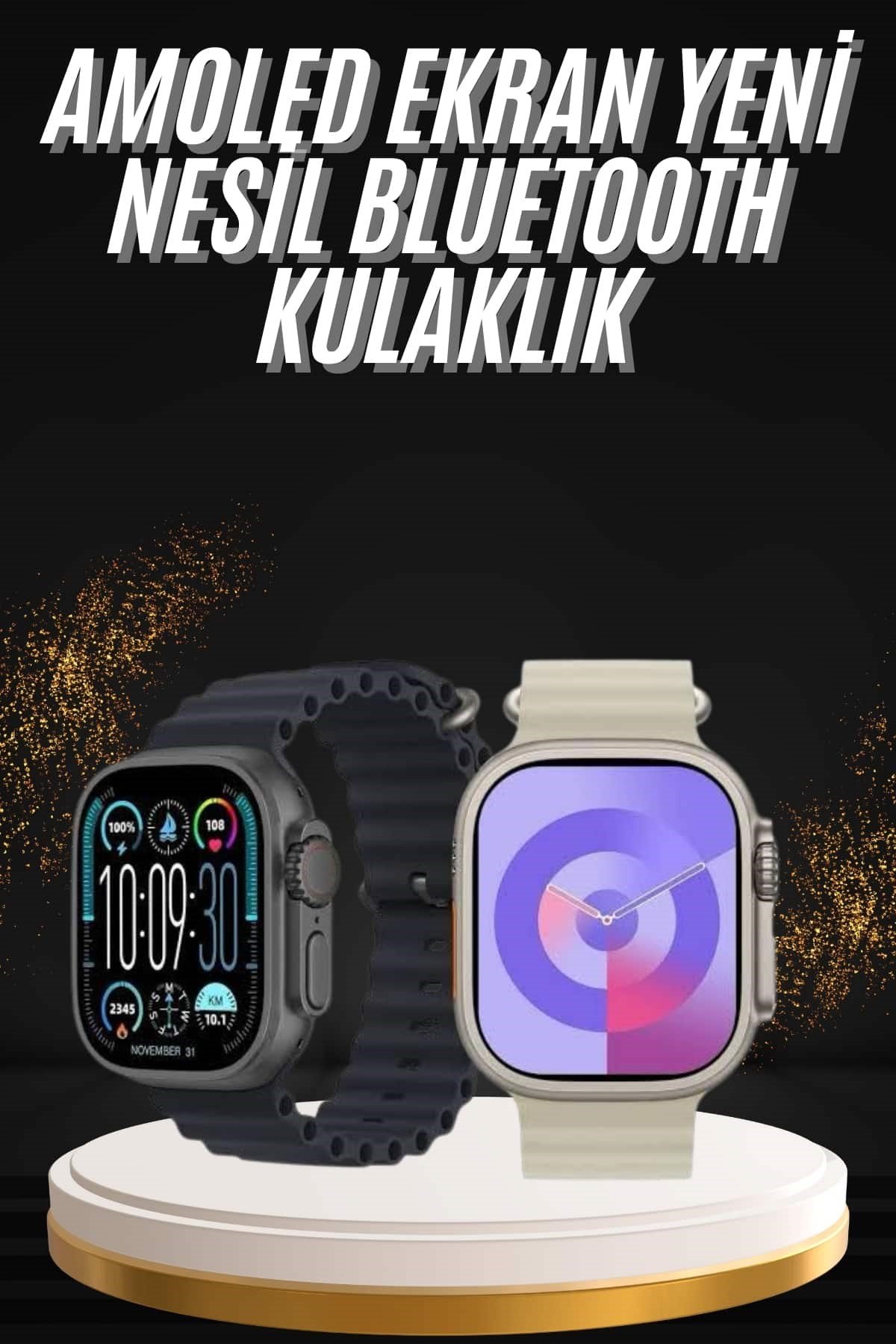 Uyku ve Sağlık Takibi Yapabilen GPS Uyumlu Plastik Kordonlu Akıllı Saat