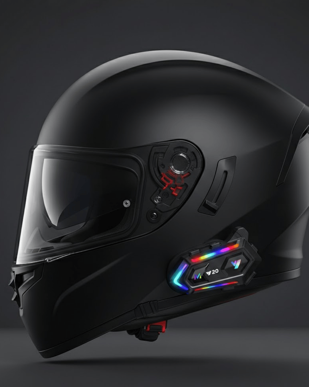 Yeni Nesil Bluetooth 5.3 Motosiklet Intercom RGB Işıklı 1000m Mesafeli