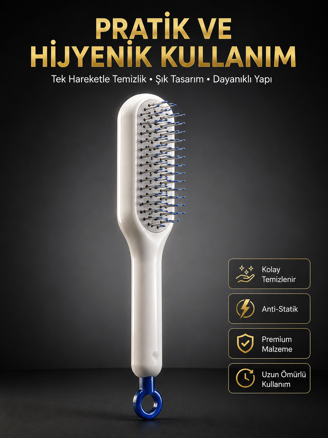 Yeni Nesil Saç Fırçası Saç Derisini Ölü Derilerinden Arındırır Kolay Temizlenen