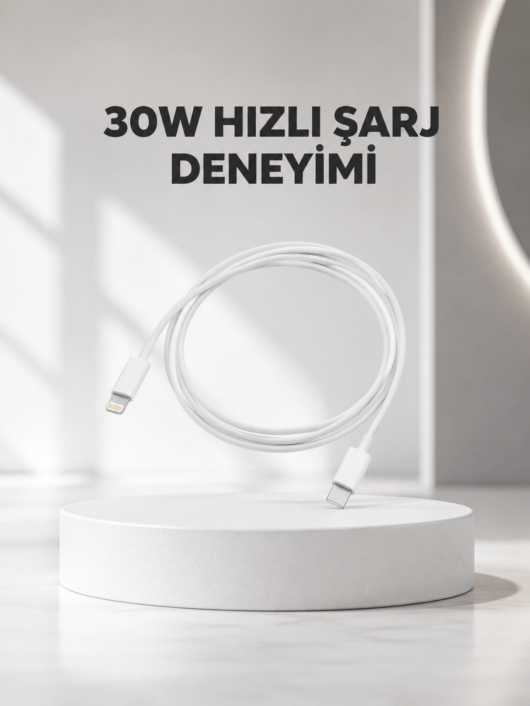 Yüksek Saflıkta Bakır Çekirdekli 30W Hızlı Şarj Kablosu