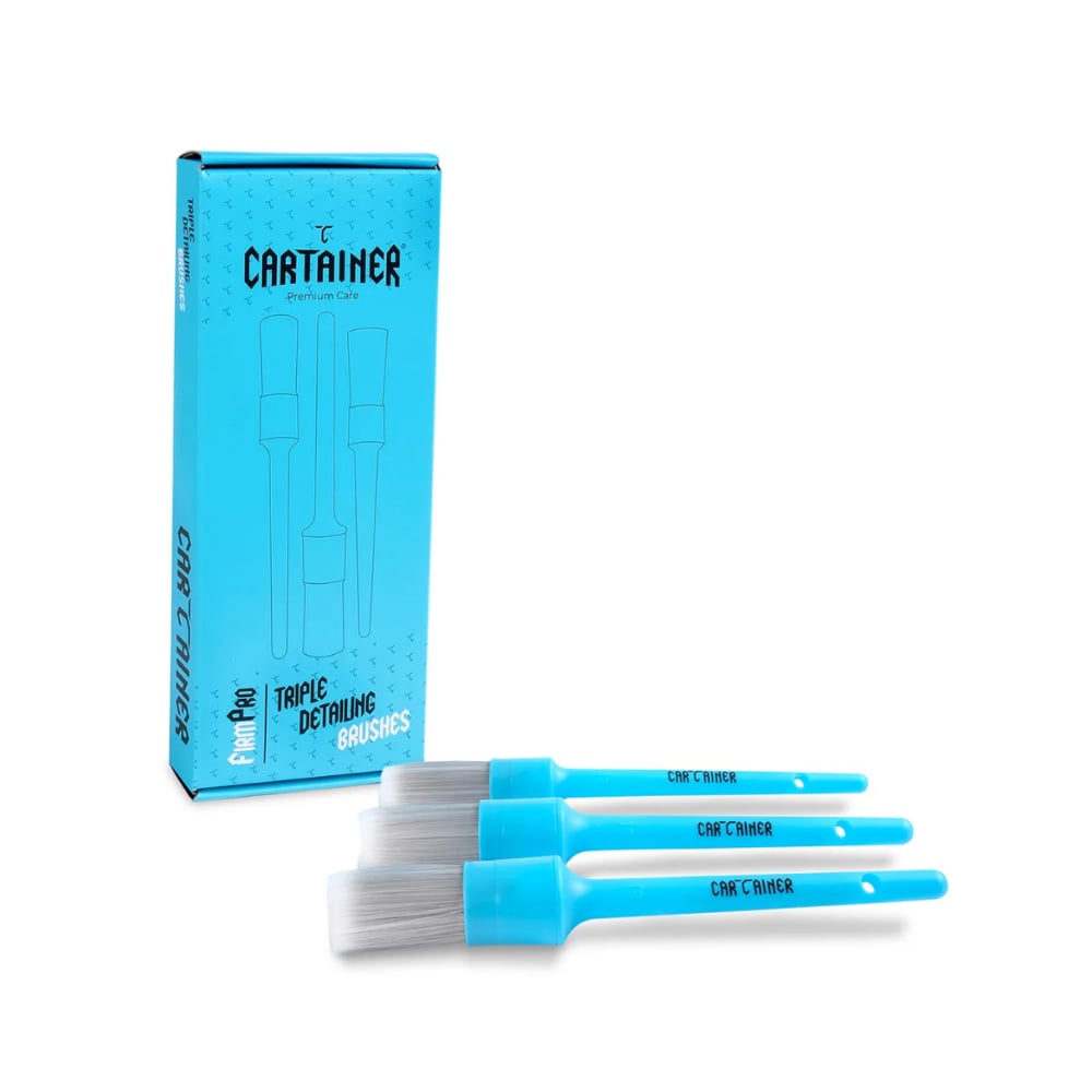 9Cartainer FirmPro Turkuaz Üçlü Sentetik Fırça Seti (3'LÜ)