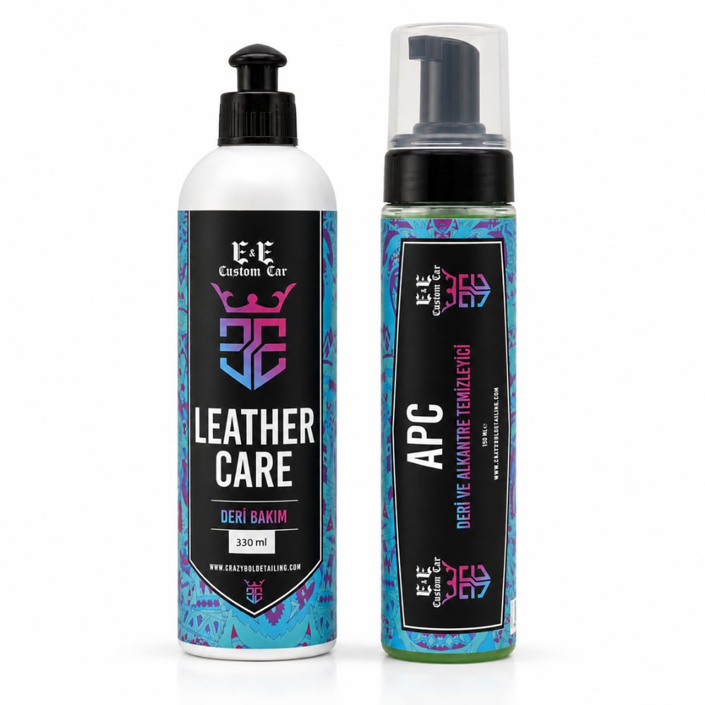EE CUSTOM CAR DERİ TEMİZLİK SETİ (LEATHER CARE 330 ML, APC DERİ VE ALCANTRE TEMİZLEYİCİ 250 ML)