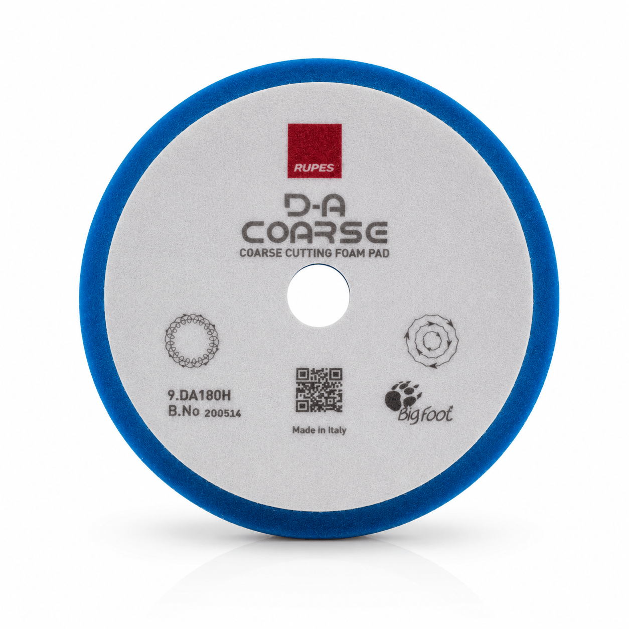 RUPES 9.DA180H DA COARSE PAD 150/180 MM / MAVİ - YÜKSEK PERFORMANS KALIN PASTA SÜNGERİ