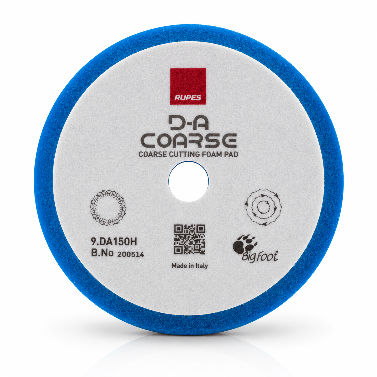 RUPES 9.DA150H DA COARSE PAD 130/150 MM / MAVİ - YÜKSEK PERFORMANS KALIN PASTA SÜNGERİ