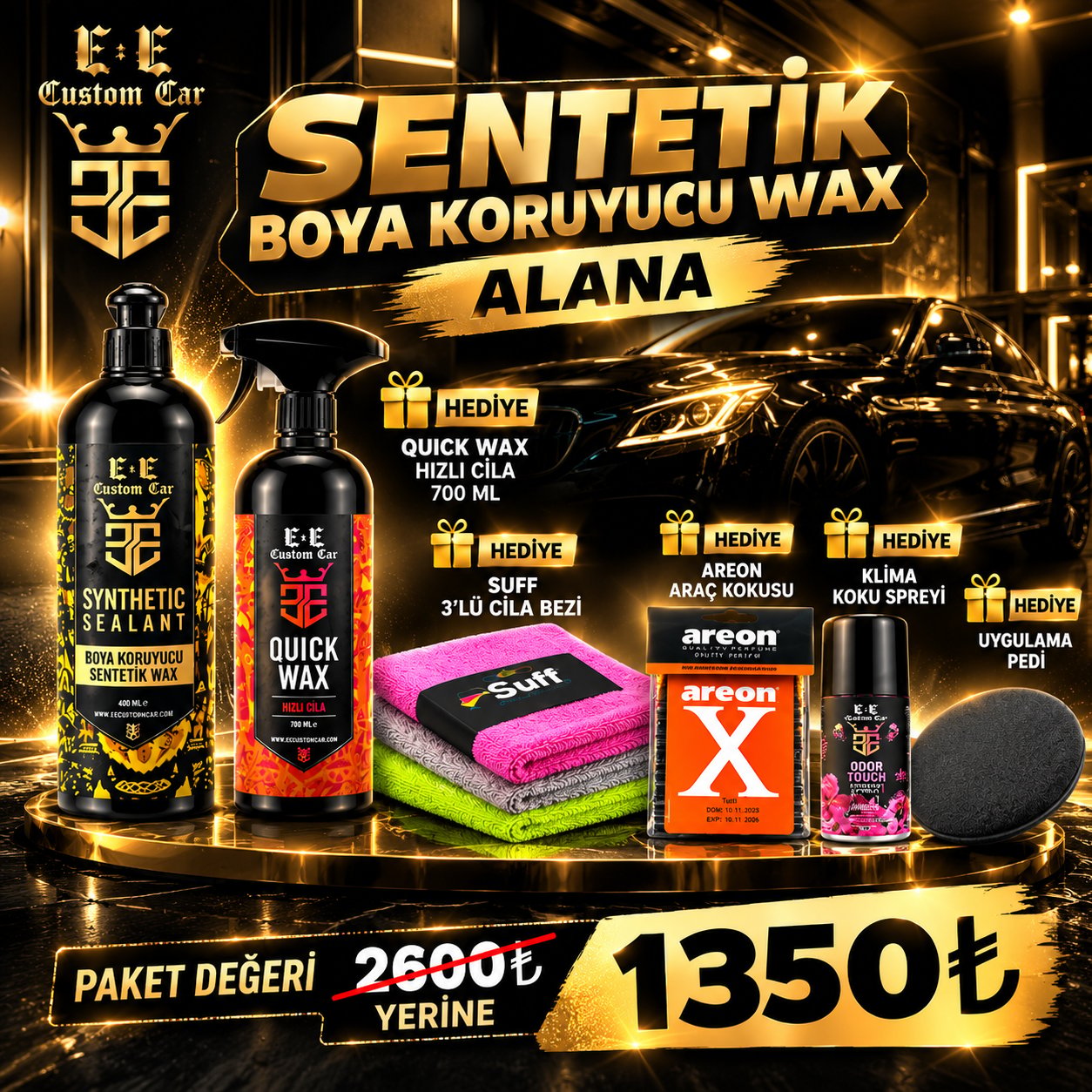 SENTETİK BOYA KORUYUCU WAX ALANA HIZLI CİLA VE TAMAMLAYICI ÜRÜNLER HEDİYE