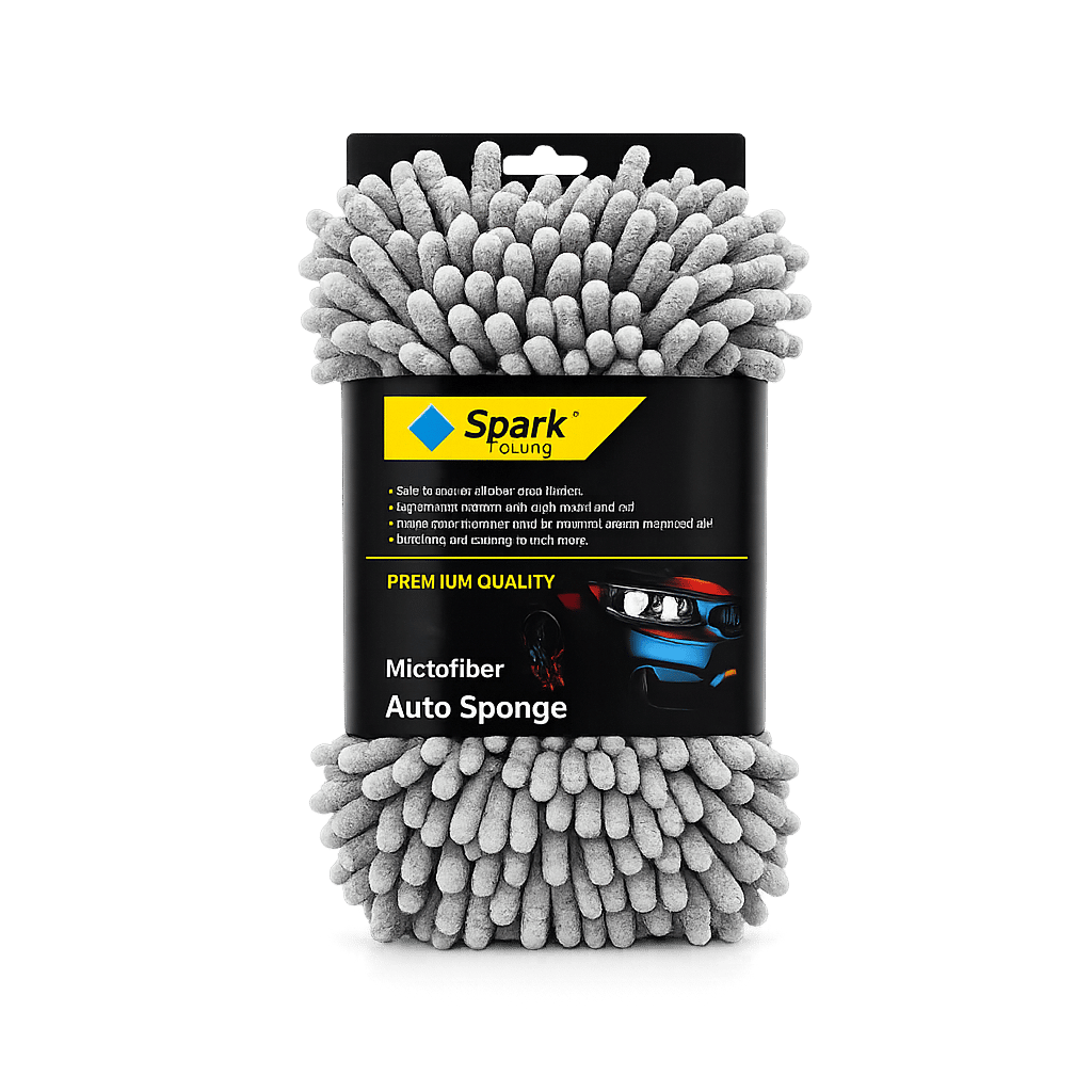 SPARK 7040 MİKROFİBER OTO TEMİZLİK & YIKAMA SÜNGERİ (8X23 cm) GRİ