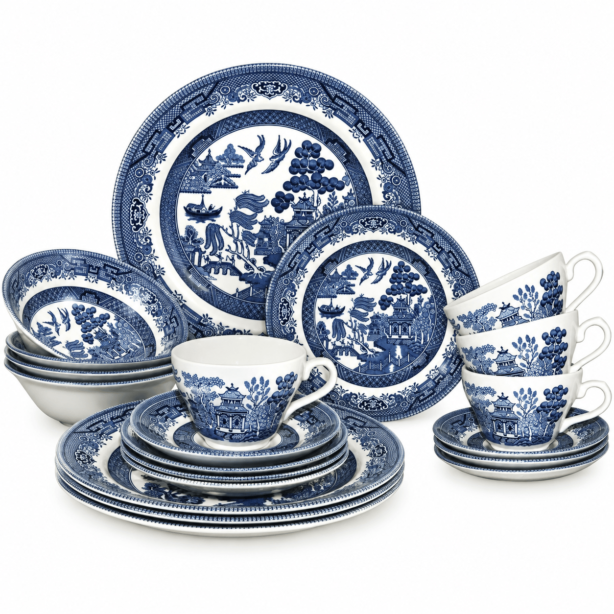 Blue Willow, 20 Parça Yemek Takımı