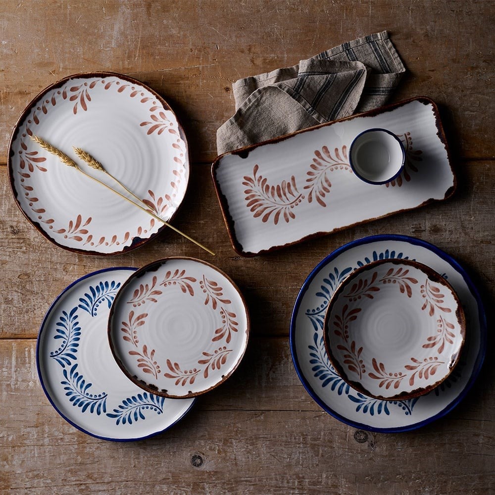 Harvest Mediterranean Terracotta Organik Oval/Dikdörtgen Servis Tabağı 34,6 x 15,6 cm