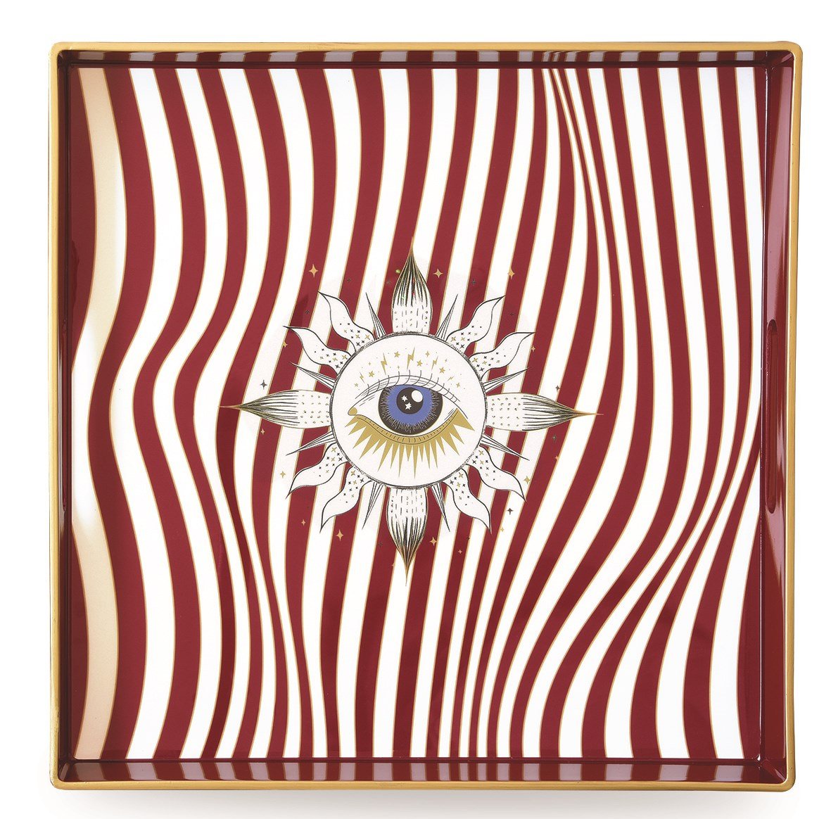 ICONS - EYE (Göz) serisi, renkli kutulu polipropilen (plastik) tepsi 33 x 33 cm