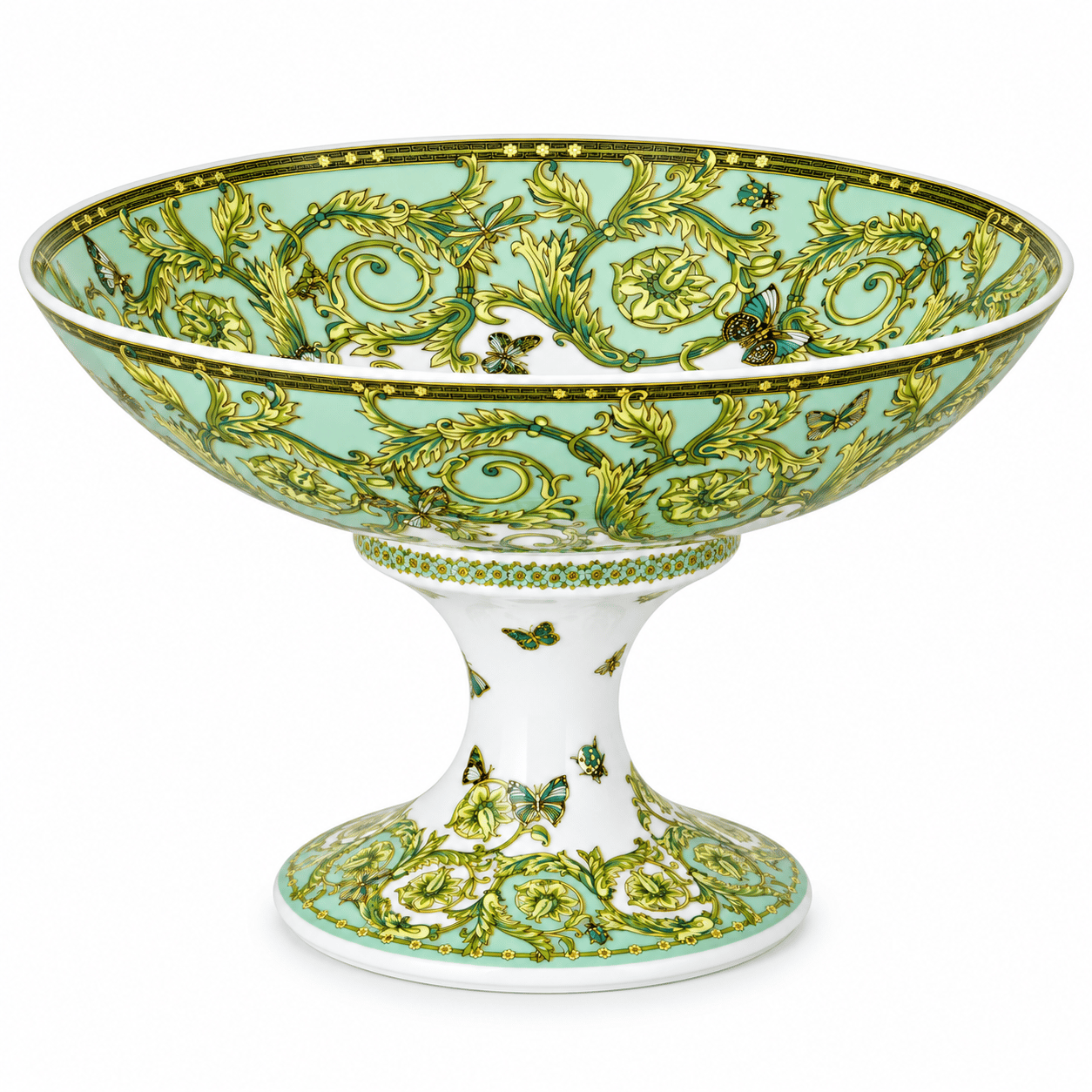 Le Jardin Green, Bowl, 35 cm with foot