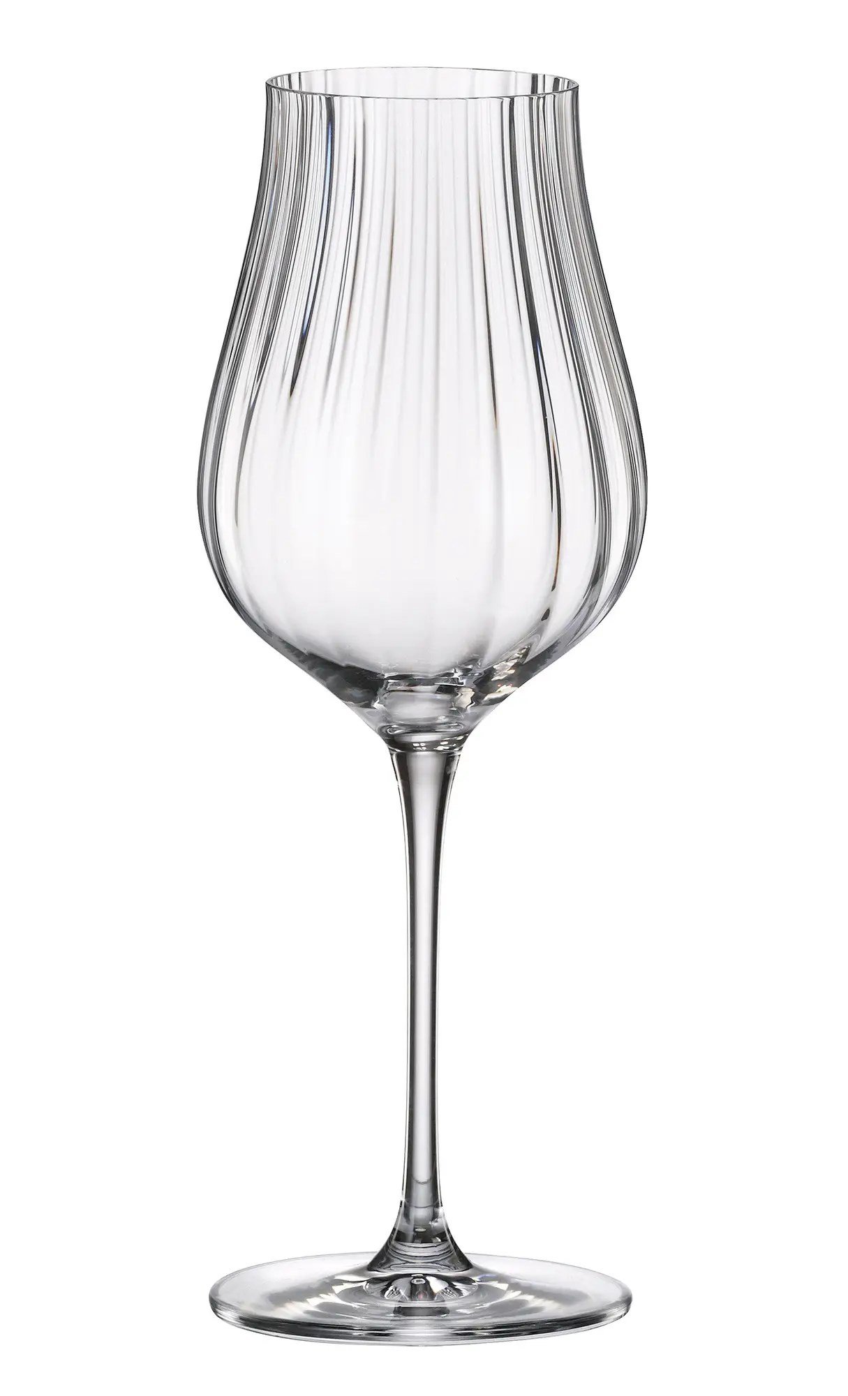 LIMOSA Optic Gofrajlı/Çizgili Beyaz Şarap Kadehi 400 ml
