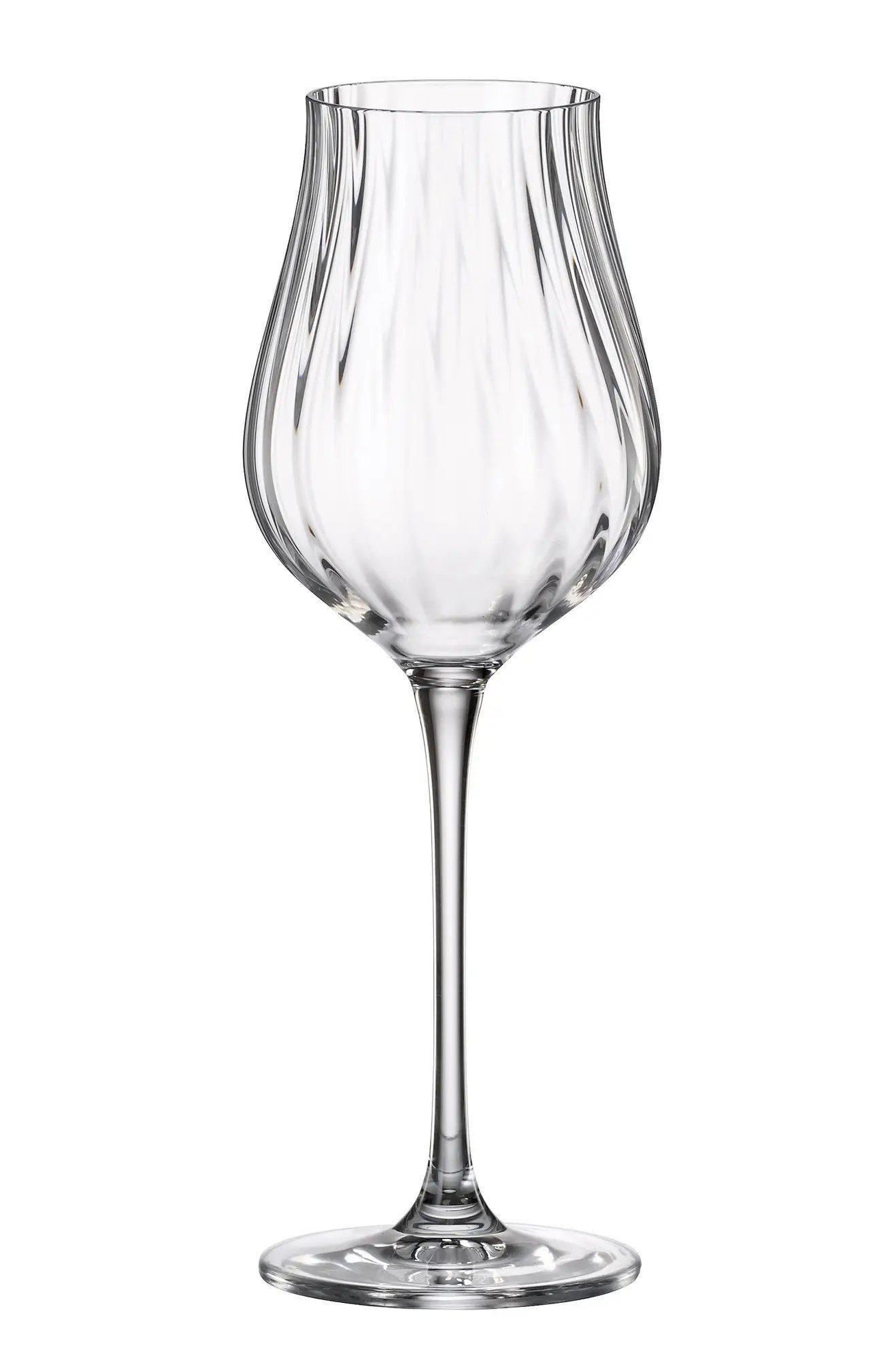 LIMOSA Optic Gofrajlı/Çizgili Beyaz Şarap Kadehi 250 ml