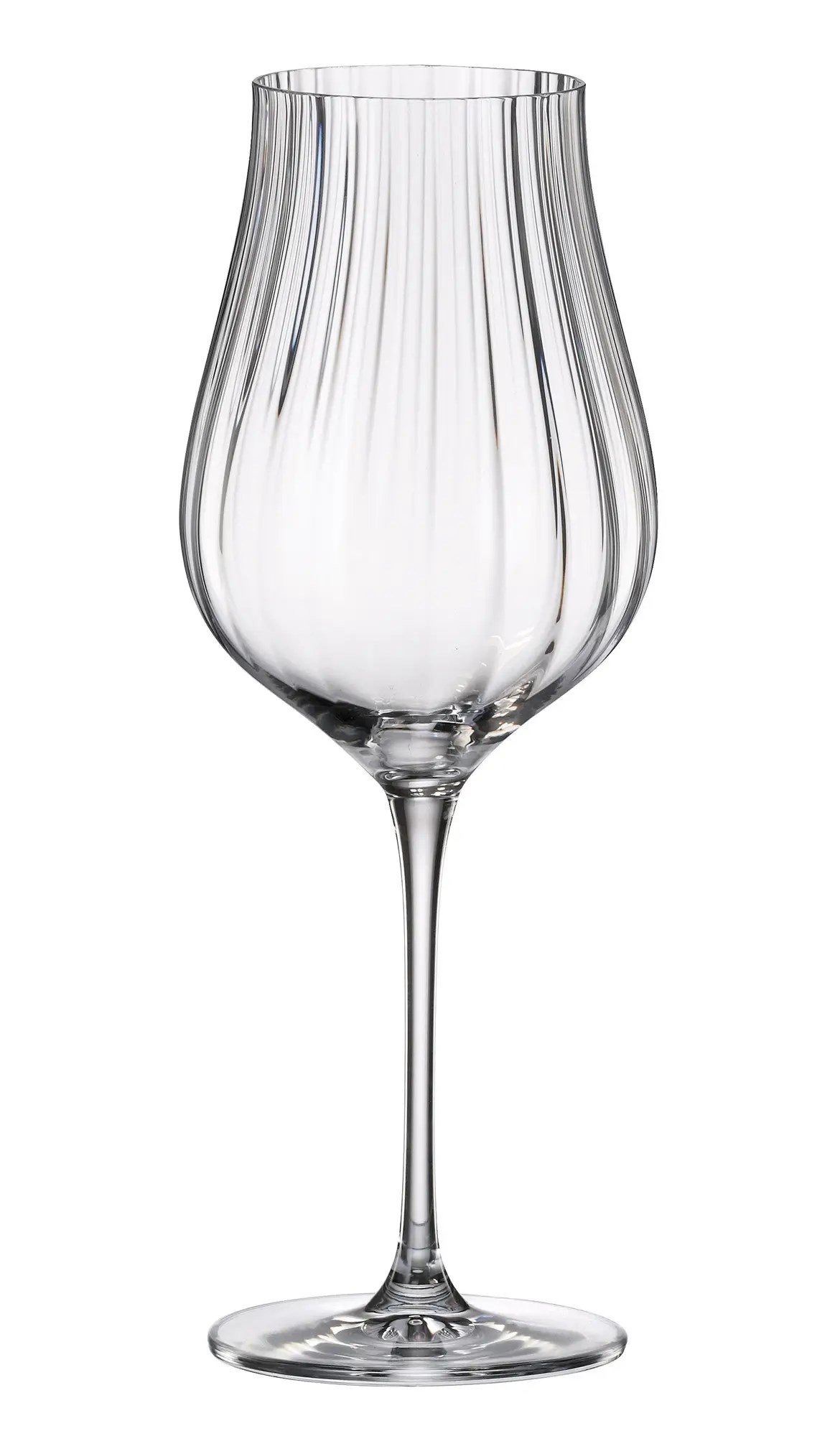 LIMOSA Optic Gofrajlı/Çizgili Beyaz Şarap Kadehi 500 ml