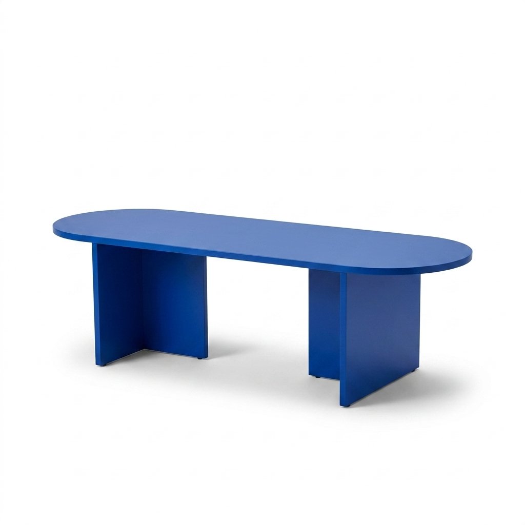 Klein Blue Oval Organik Form Çok Amaçlı Orta Sehpa - Konsol
