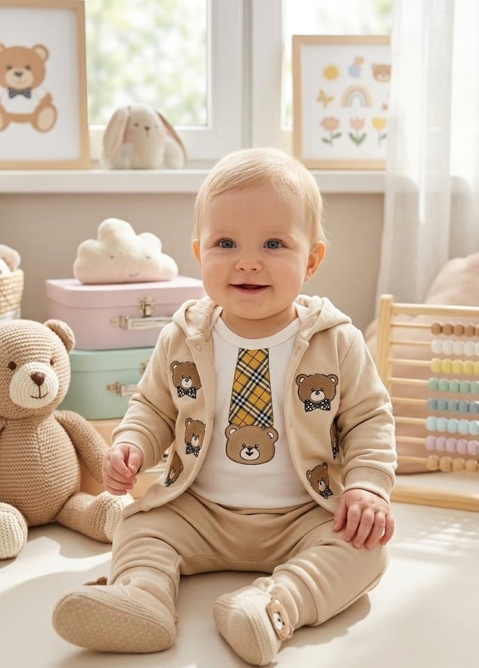 Ayıcık Figürlü Bebek Takım