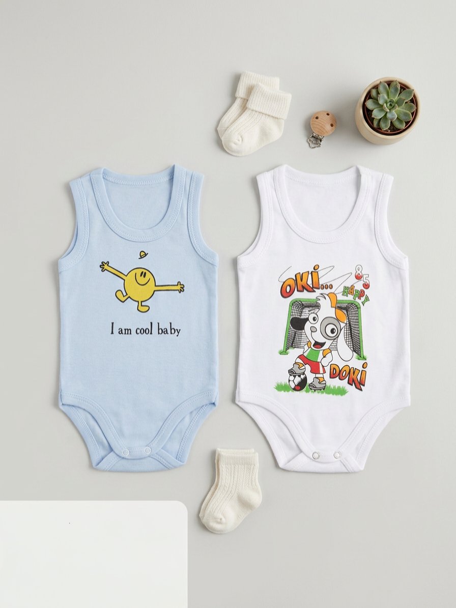 Erkek Bebek Badi 2'li
