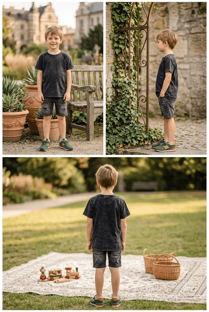 Erkek Çocuk Eskitmeli T-Shirt