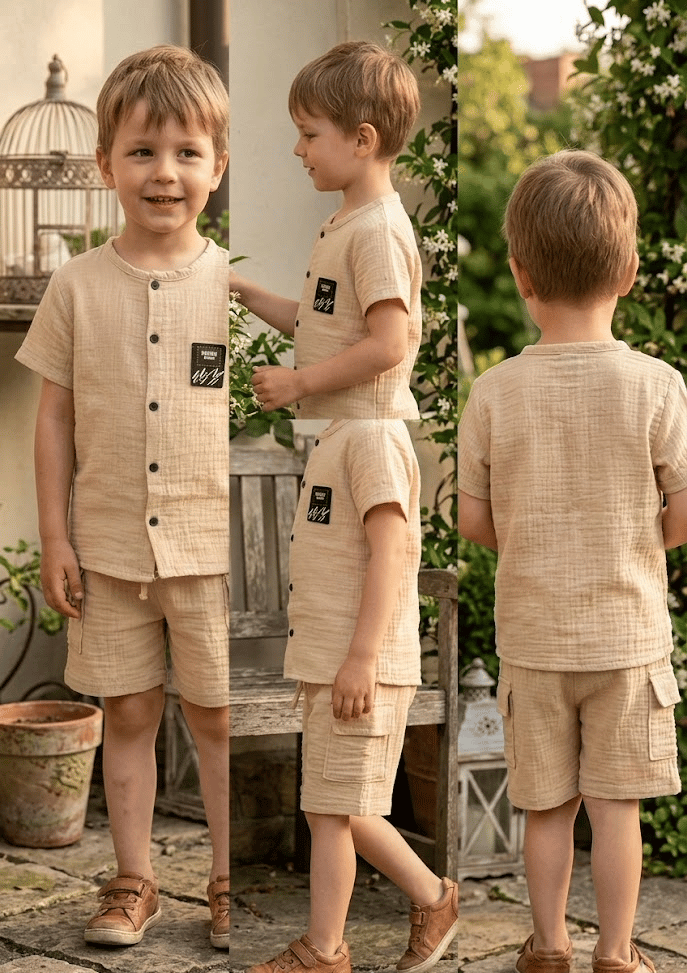 Erkek çocuk şortlu set