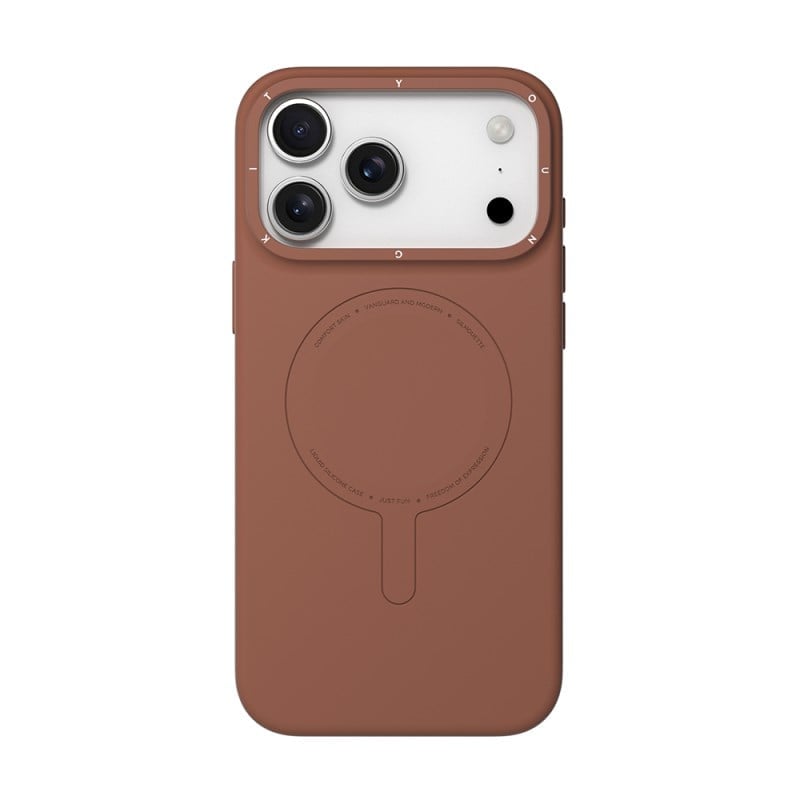 Apple iPhone 17 Pro Max Kılıf M-Safe Şarj Özellikli Youngkit Morandi Serisi Kapak Kahverengi