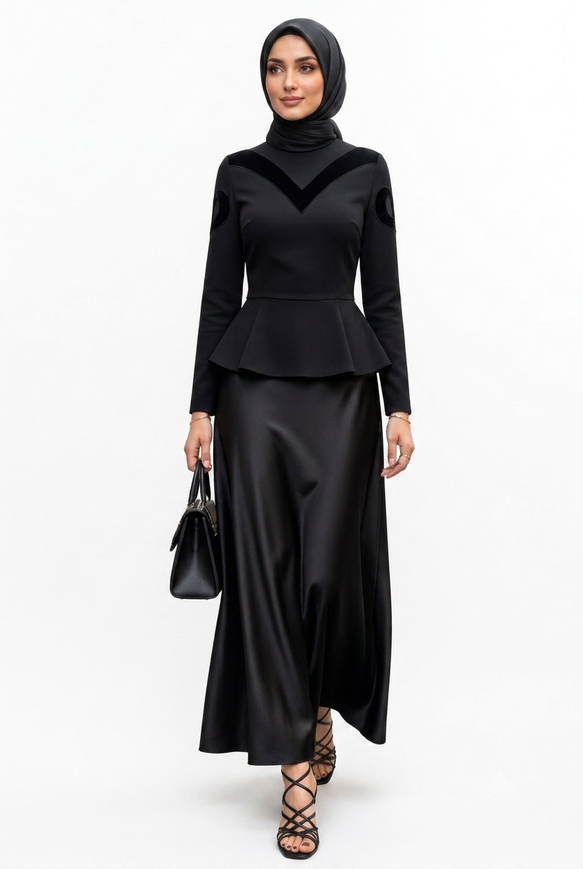 Muslima Wear Şehrazat Siyah Bluz