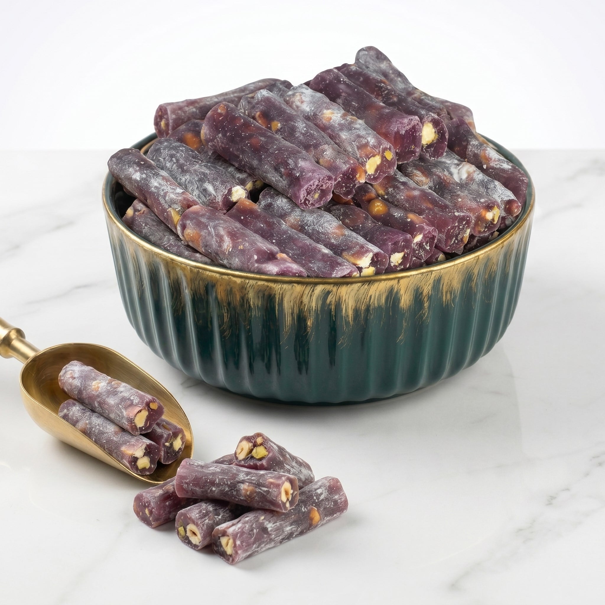 Parmak Böğürtlen Aromalı Antep Fıstıklı Lokum