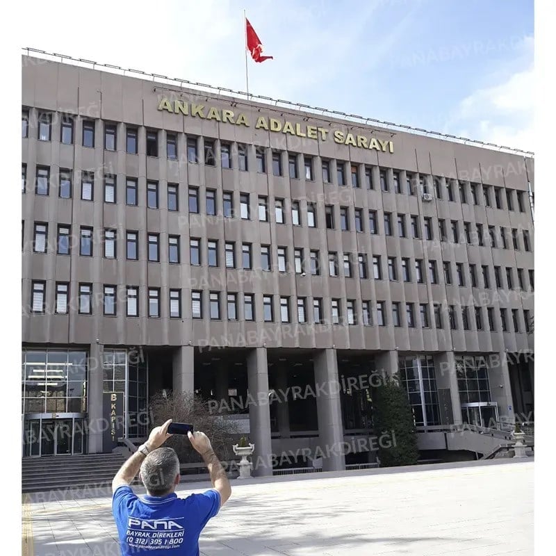 8 Metre İnox 304 Kalite Paslanmaz Krom Çelik Standart Bayrak Direği