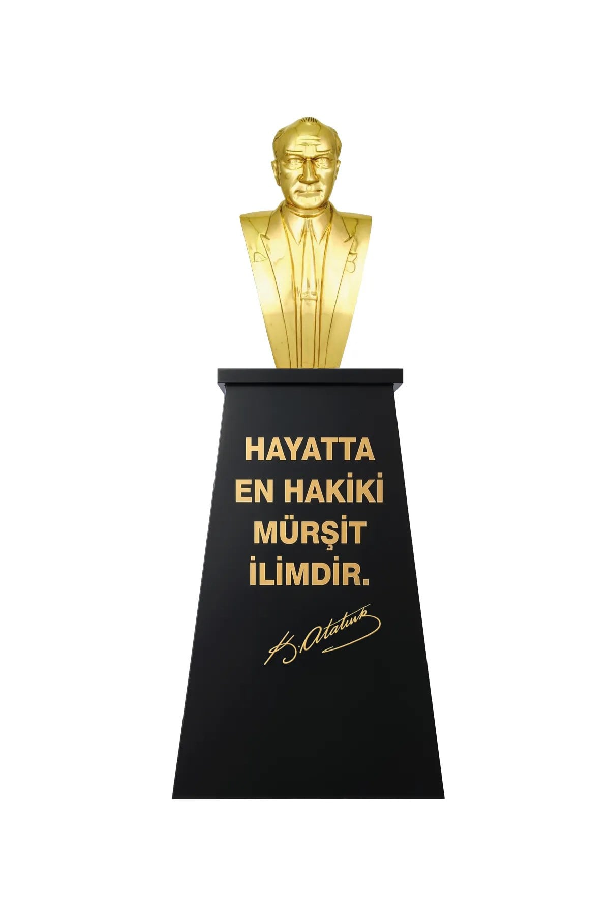 Atatürk Büstü (70cm Pirinç)+ Kaide (120cm) Lise Modeli