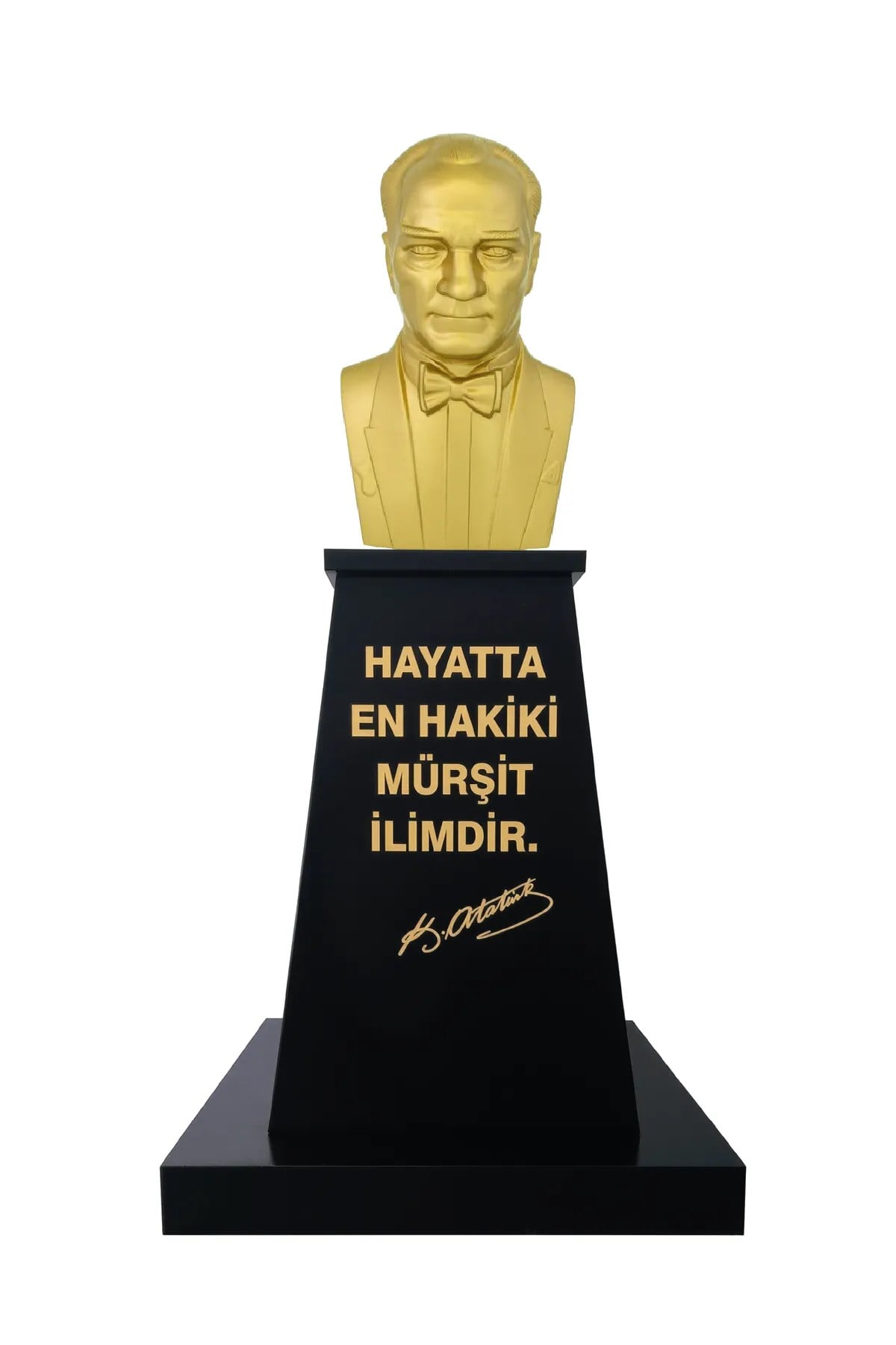 Atatürk Büstü (80cm Fiber)+ Kaide (120cm)+ Alt tabla Lise Modeli