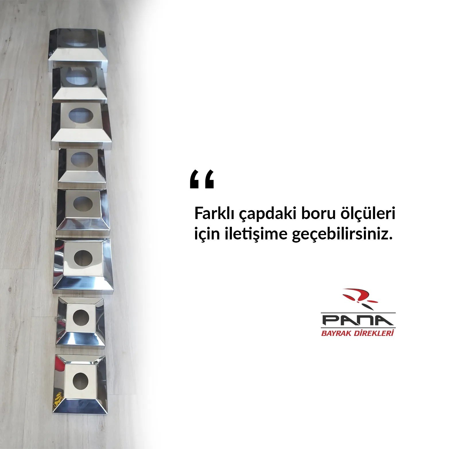 Bayrak Direği Dekoratif Taban Rozeti Yuvarlak Kapak
