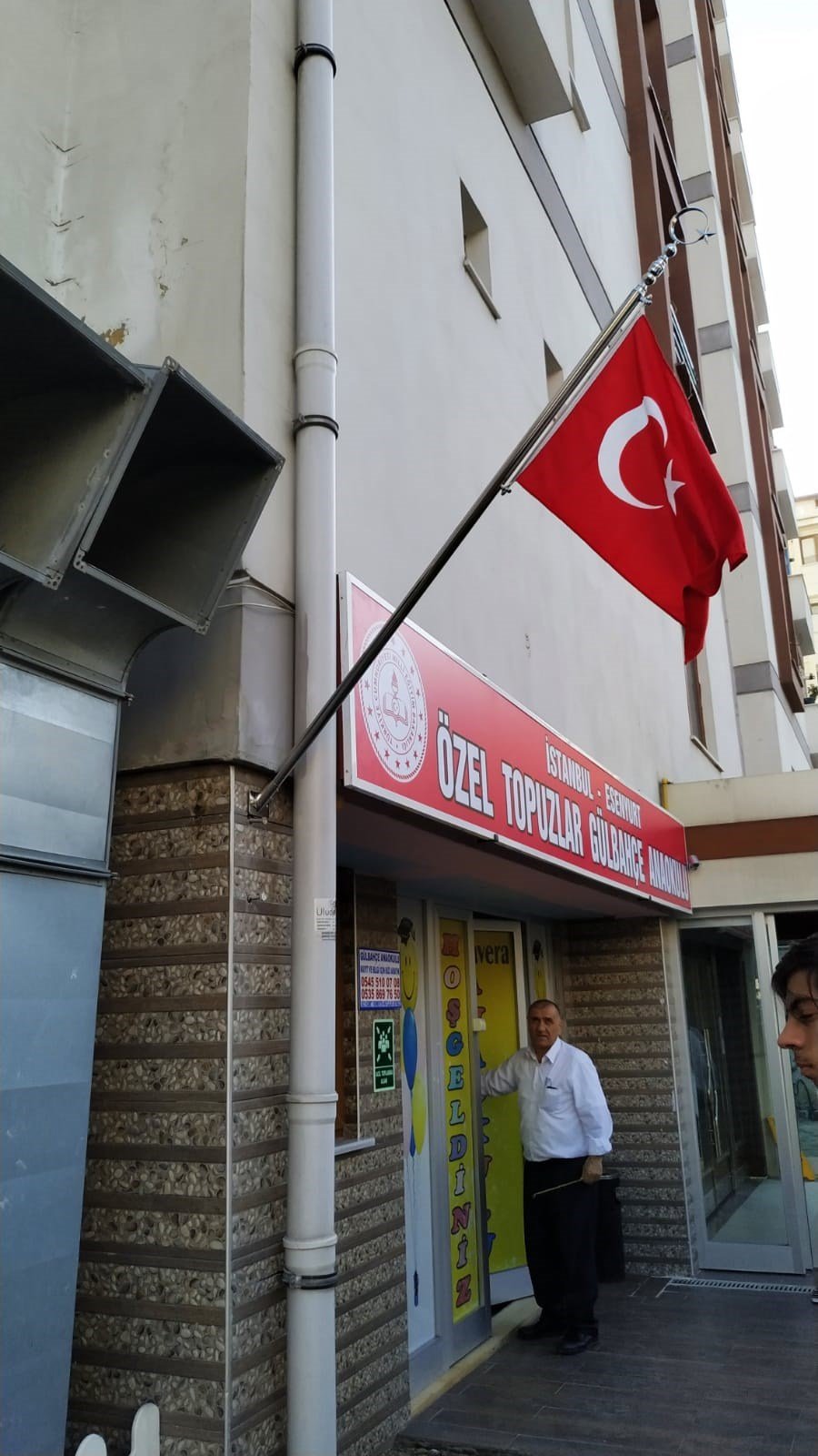 Duvar Tipi Bayrak Direği Ayyldız Dahil (115 cm)