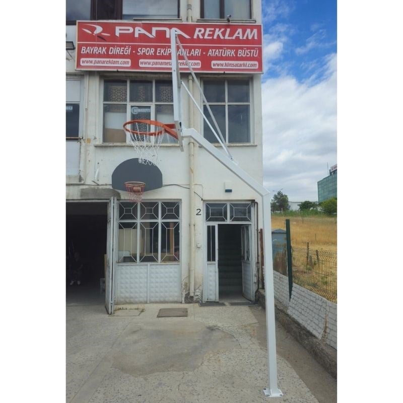 EKO Basketbol Potası Bahçe Tipi Tek Direkli Cam Panya
