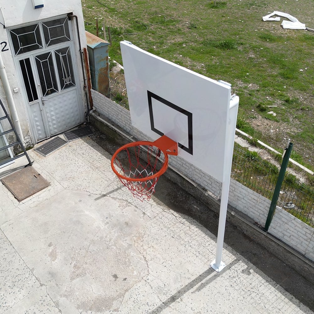EKO Basketbol Potası Bahçe Tipi Tek Direkli Sac Panya