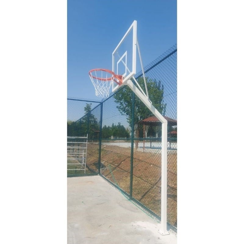 EKO Basketbol Potası Bahçe Tipi Tek Direkli Cam Panya