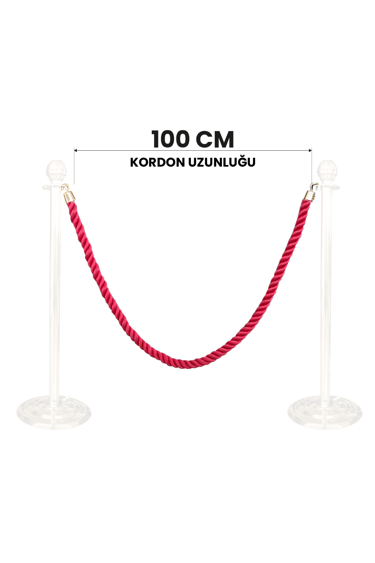 Protokol Bariyer Kordonu, Altın Sarısı (1mt)