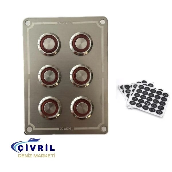 6 LÜ KROM SWİTCH PANEL  SİGORTALI