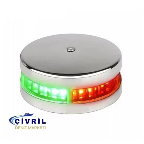 BURUN İSKELE SANCAK FENERİ KROM LED 12V