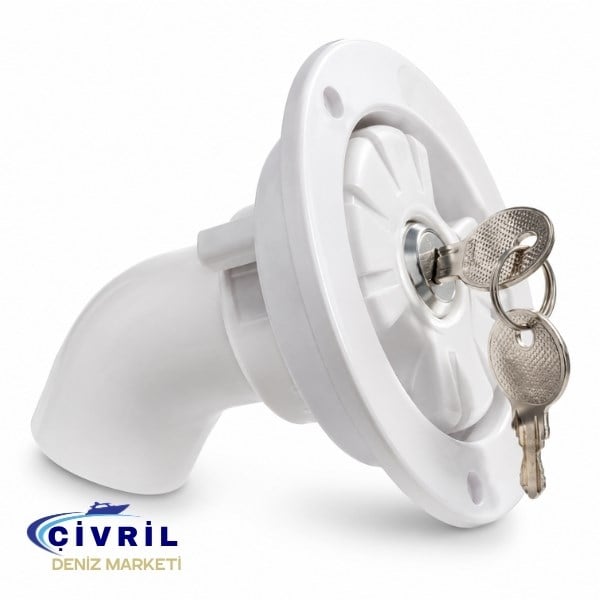 DEPO DOLUM KAPAĞI SU,KİLİTLİ,BEYAZ 32MM