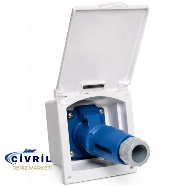 GÖMME FİŞ-PRİZ 16A KAPAKLI BEYAZ 
