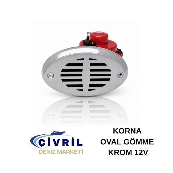 KORNA OVAL GÖMME KROME 12V