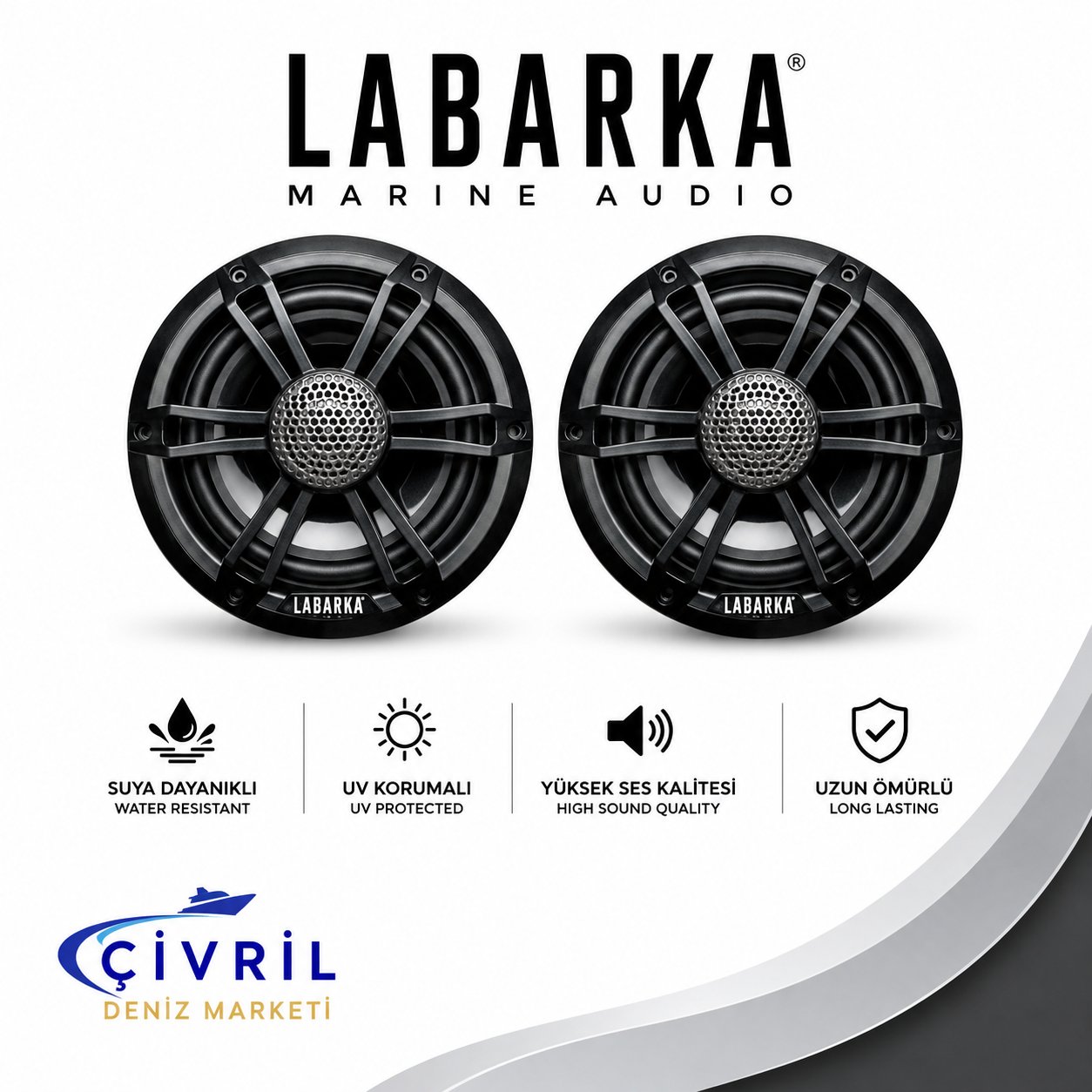 LABARKA MARİN HOPERLÖR SLİM 16,5CM SİYAH 60WATT