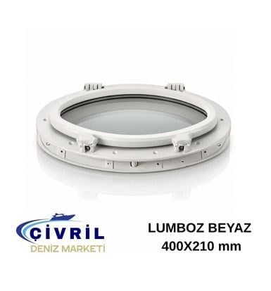 LUMBOZ PLASTİK  ELİPS BEYAZ 400X210M