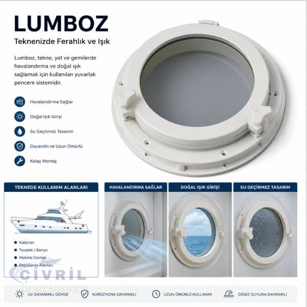 LUMBOZ PLASTİK YUVARLAK BEYAZ 