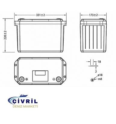 OUTDO 12 VOLT 100 AMPER LİTYUM AKÜ (Huawei LİTHİUM Battery)      (0 incele)