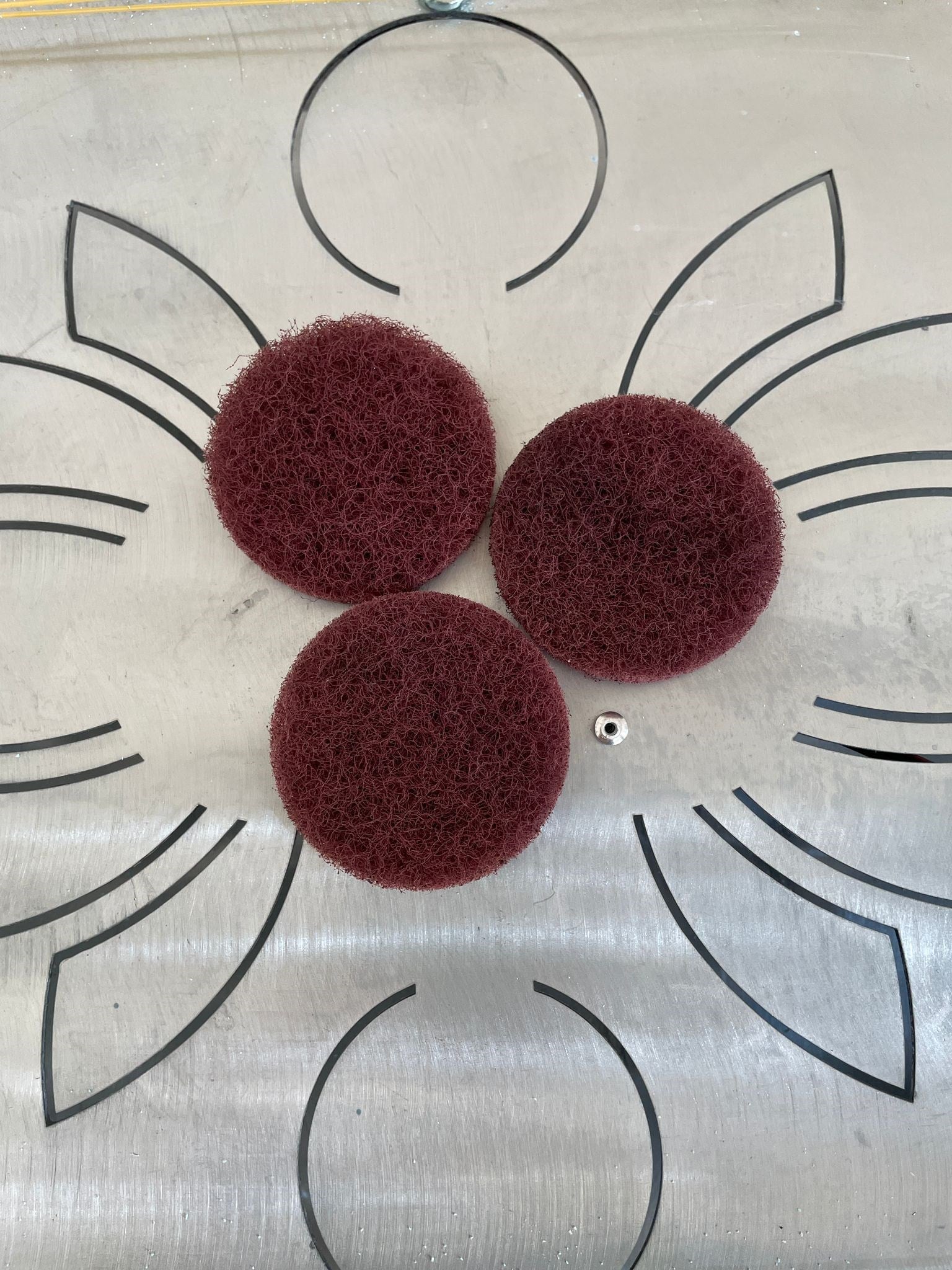 10lu skoch mop 50mm çaplı Parlatma ve Yüzey Temizleme Metal Taş Tozu Terazzo