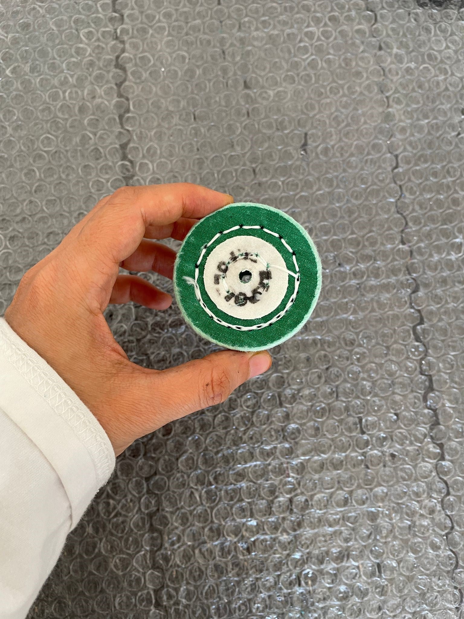 Mini Yeşil Dikişli Parlatma Polisaj Kılağı Alma Keçesi - 5*60mm