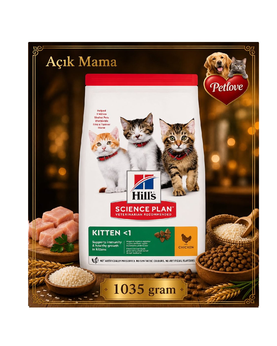 AÇIK Hilss Yavru kedi Tavuklu 1 KG